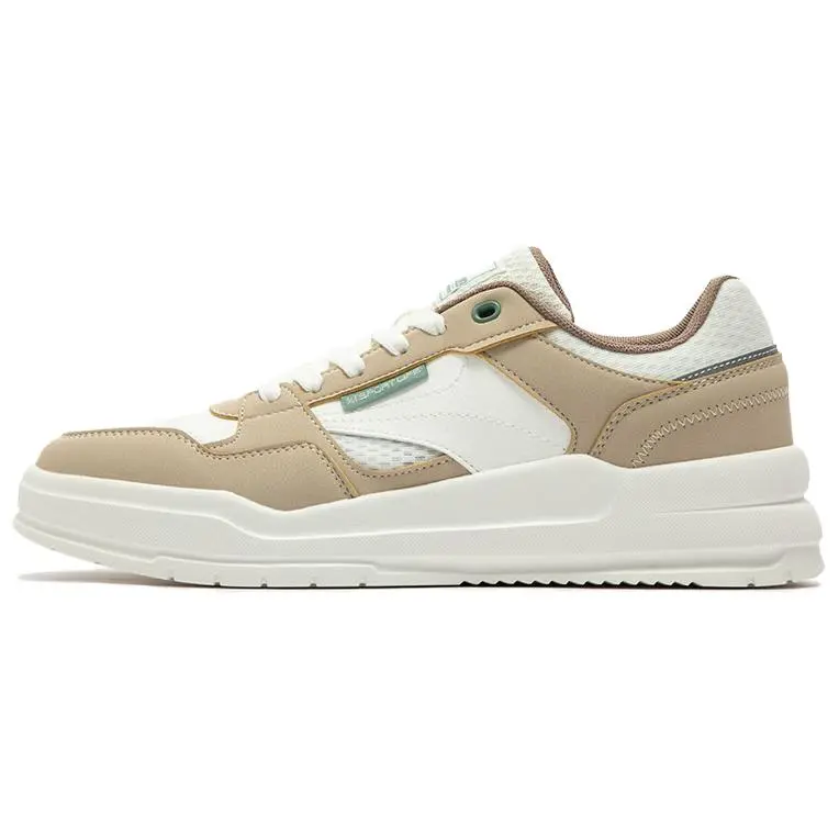 361° Non slip Lightweight Low Top Skateboard Shoes Men's White Brown