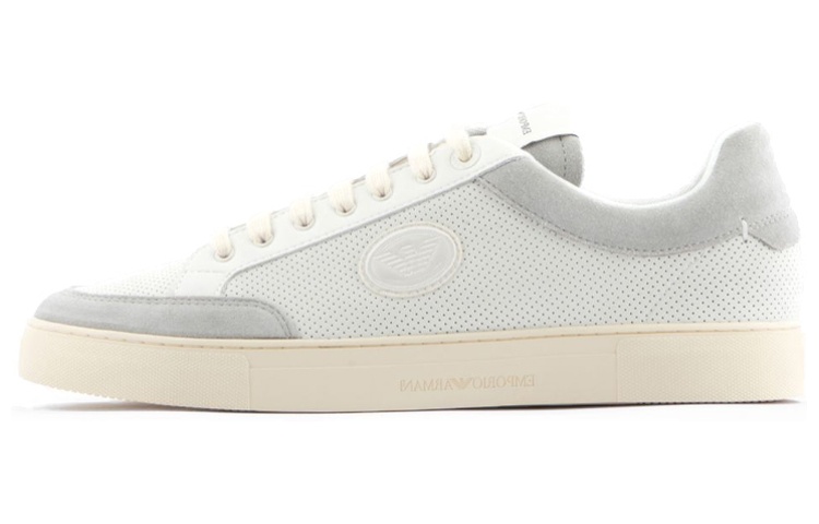 EMPORIO ARMANI Skateboard Shoes Men's White Gray