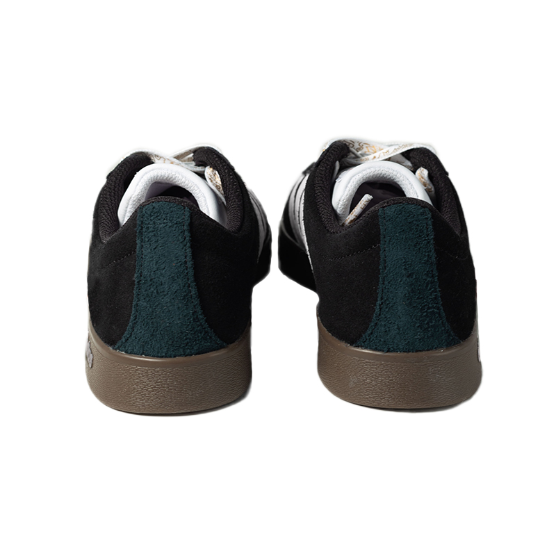 Adidas Neo VL Court 2.0 Daybreak Wear-Resistant Low-Top Skateboard Shoes Unisex Black Gold
