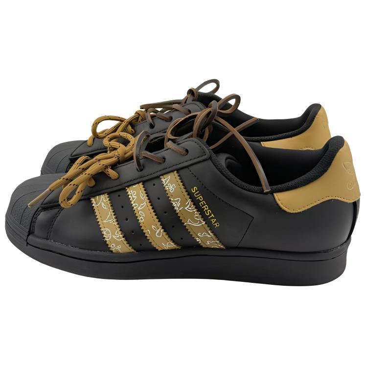 Adidas Originals SUPERSTAR Abrasion-Resistant Slip-Resistant Low-Top Skateboard Shoes Unisex Black Brown