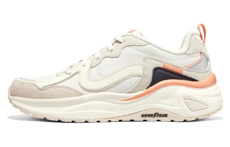 Skechers Dlites Wave Shoes 'White Black Orange' Women's