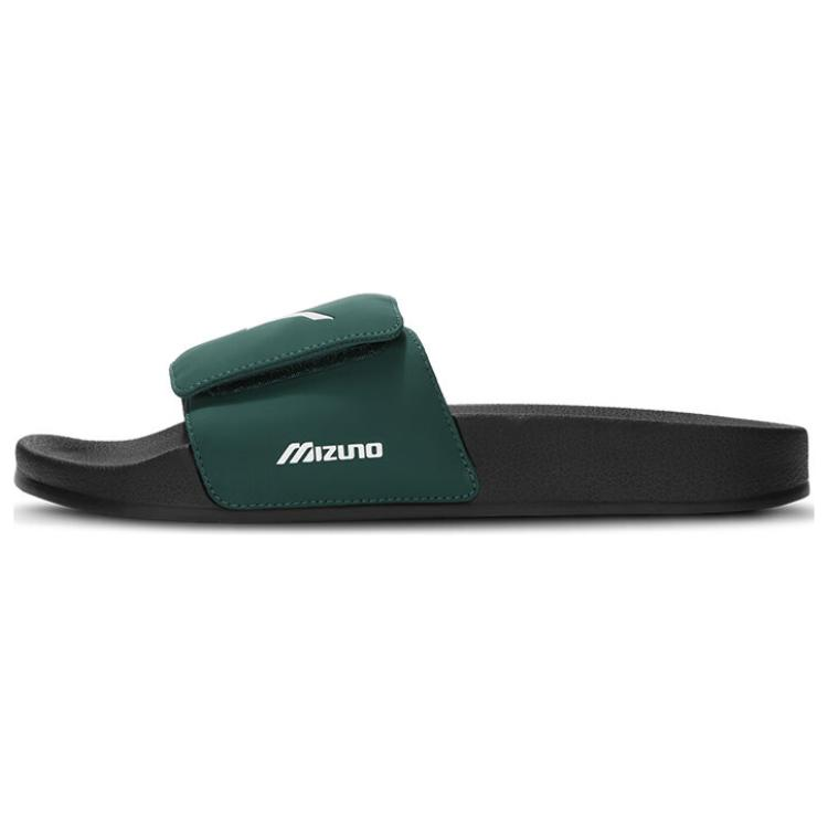 Mizuno Slip Resistant Slide Slippers Unisex Green Black