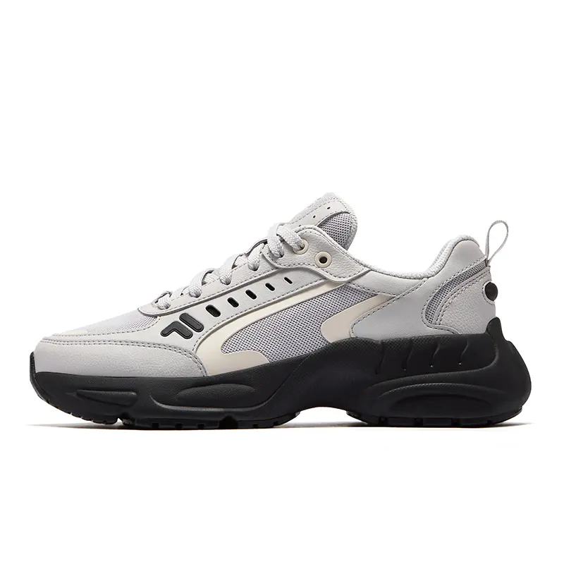 FILA FUSION RACEUP Abrasion Resistant Low Top Casual Shoes Women's Gray Black