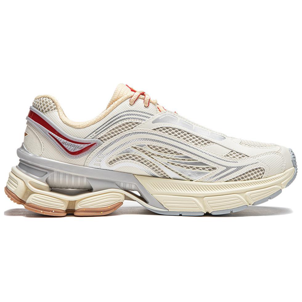 LiNing Aurora RENEW Slip Resistant Abrasion Resistant Support Height Increasing Low Top Casual Running Shoes Men's Ecru