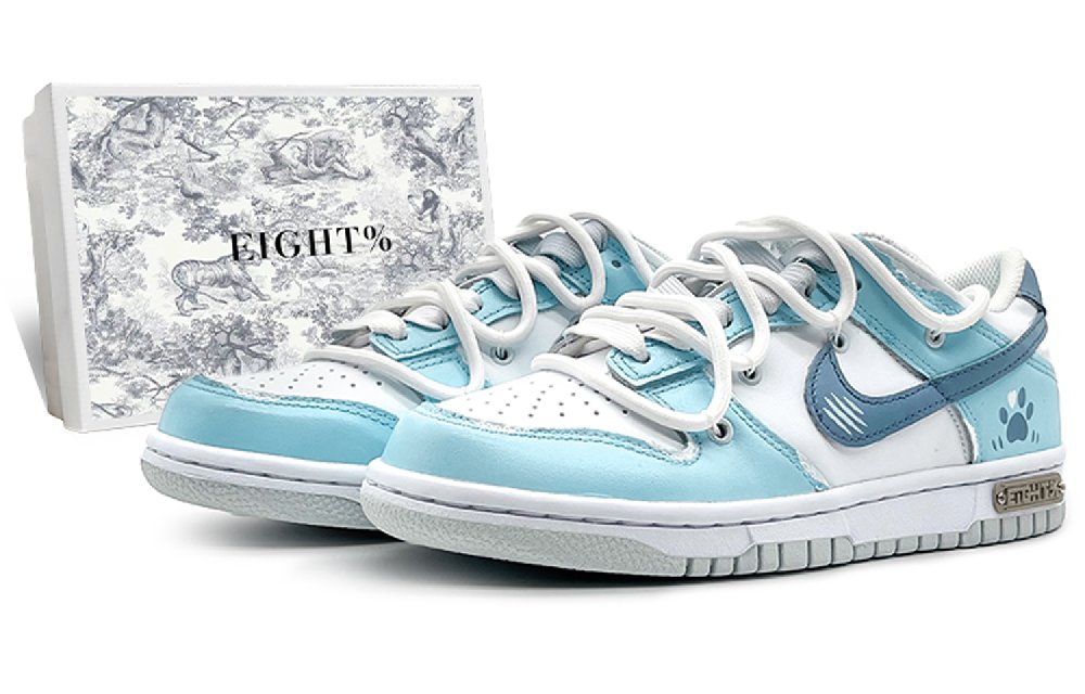 Nike Dunk 'Neutral Grey' Low-Top Skateboard Shoes GS Blue White