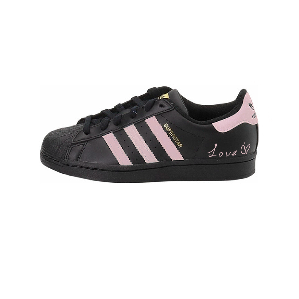 Adidas Originals SUPERSTAR Low Top Skateboard Shoes Unisex Black Pink