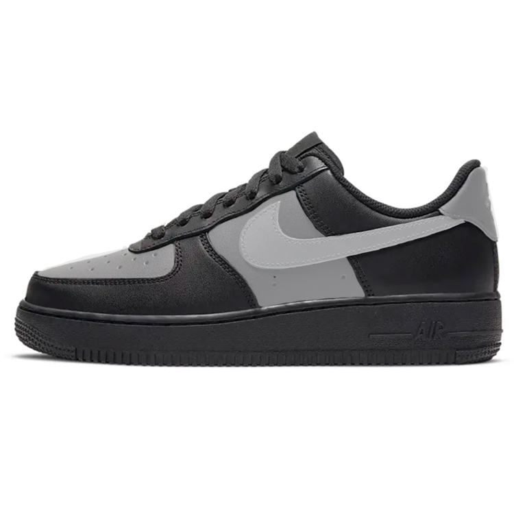 Nike Air Force 1 Anti-Slip And Wear-Resistant Breathable Low-Top Skateboard Shoes Women's Black Gray