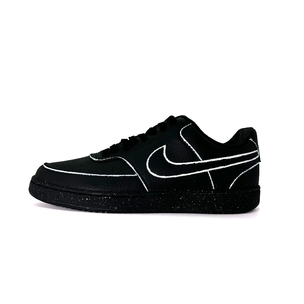 Nike Court Vision Low Anti-Slip Wear-Resistant Low-Top Skateboard Shoes Unisex Black White