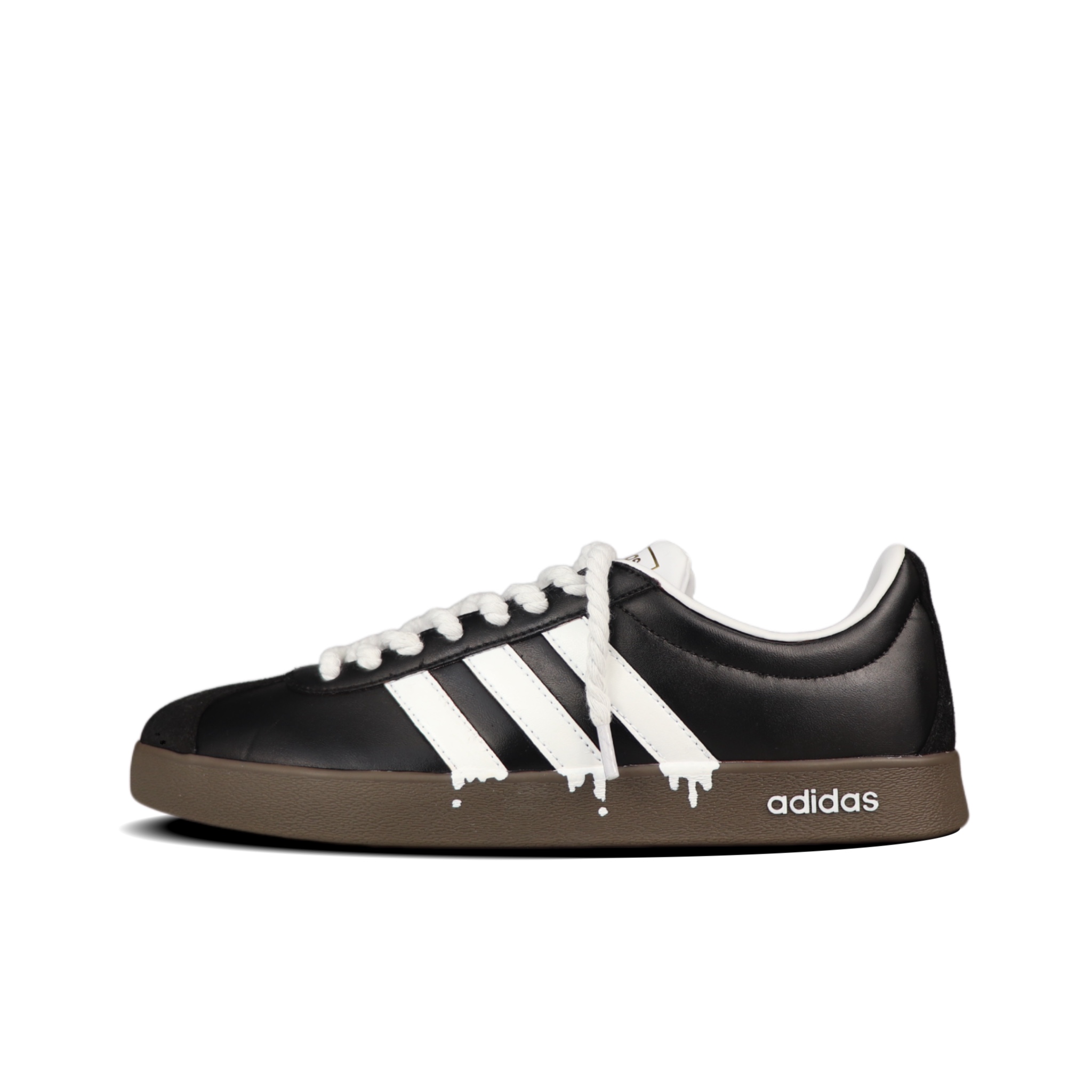 Adidas Vl Court Classic Low top Skateboard Shoes Unisex Black