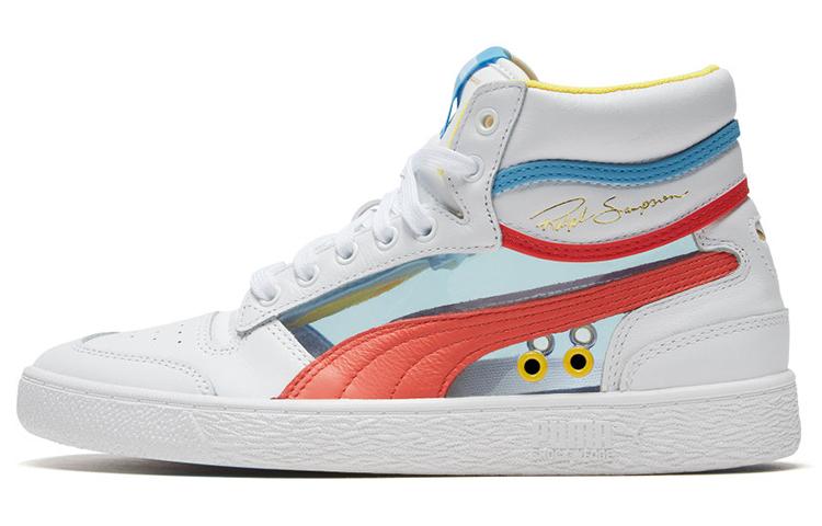 PUMA Ralph Sampson Mid Glass 'White/Hot Coral/Ethereal Blue'