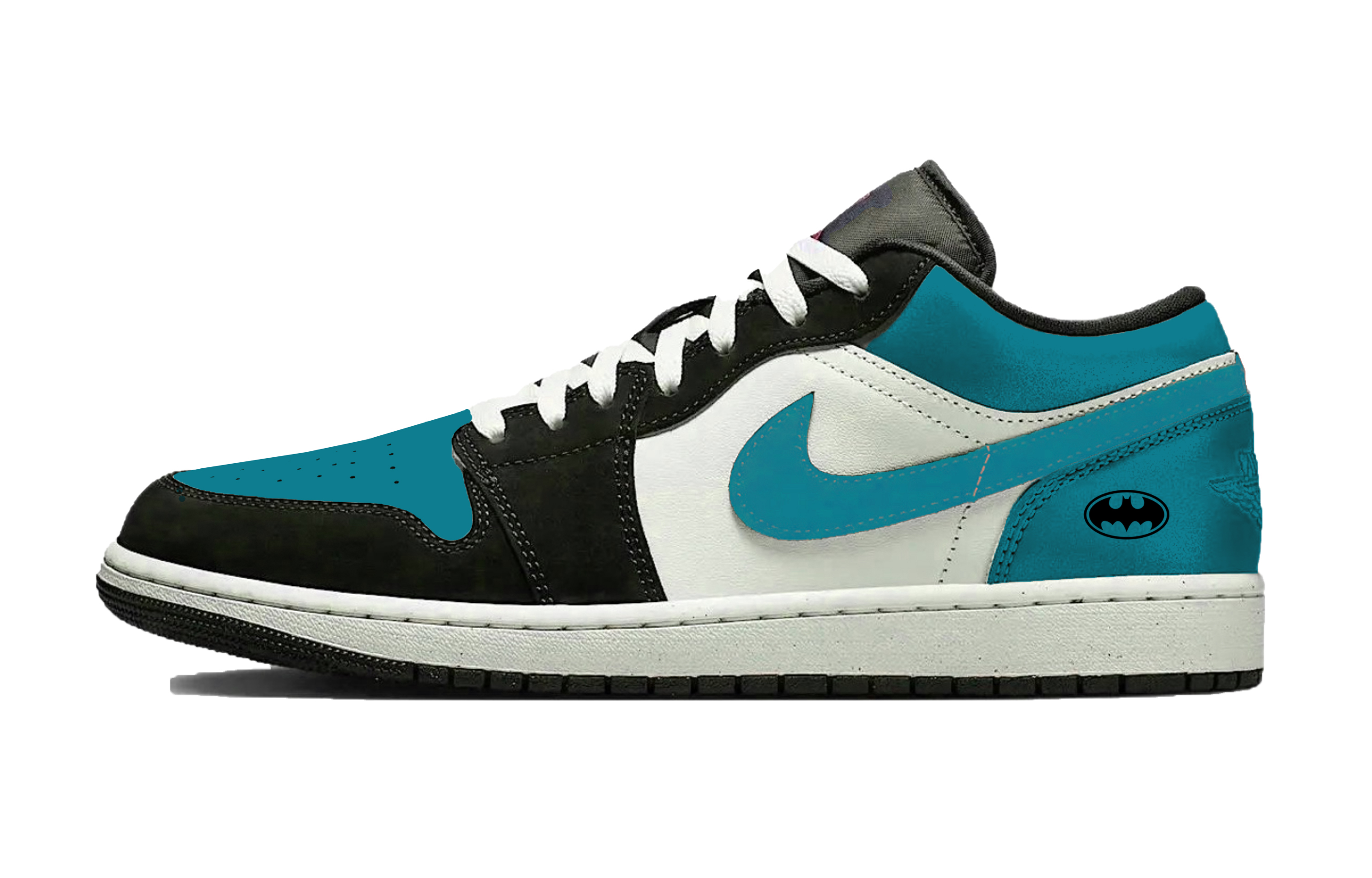 Jordan Air Jordan 1 Blue Bat Abrasion Resistant Support Low top Vintage Basketball Shoes Unisex Blue White