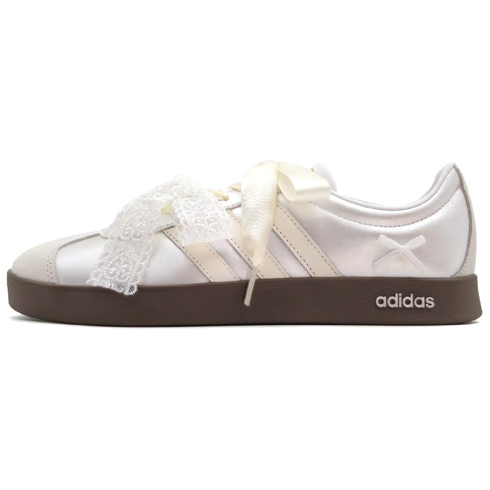 Adidas VL COURT 2.0 Moonlight Waltz, Moon Express Mailman Slip Resistant Low top Skateboard Shoes Silver White