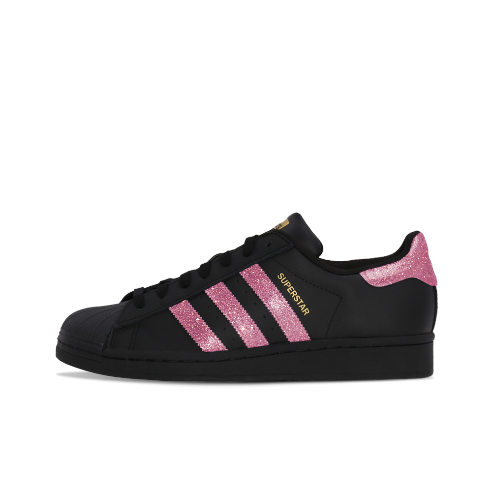 Adidas Originals Superstar Skateboard Shoes Unisex Low-Top Black/Pink
