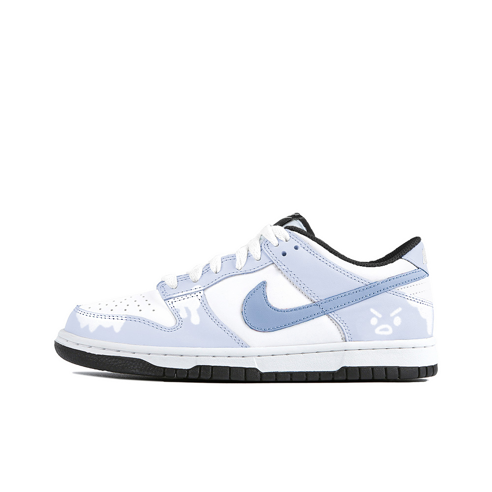 Nike Dunk Chattering On And On, Amber Waterproof Cushioning Abrasion Resistant Low Top Skateboard Shoes GS Blue White