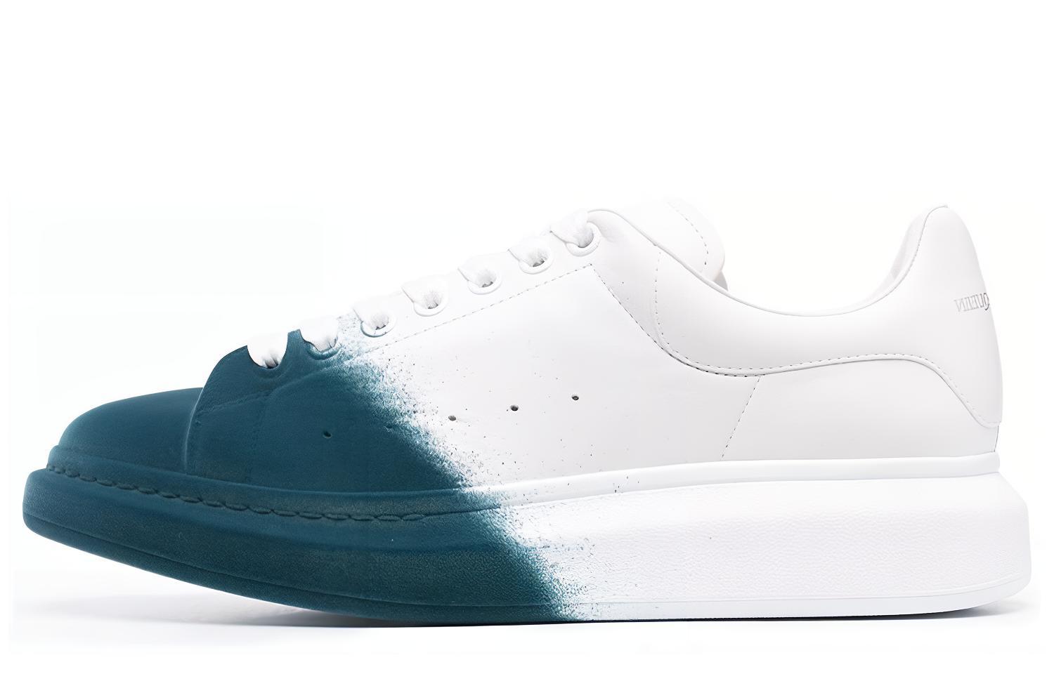 Alexander McQueen Oversized Two Tone White Emerald Green