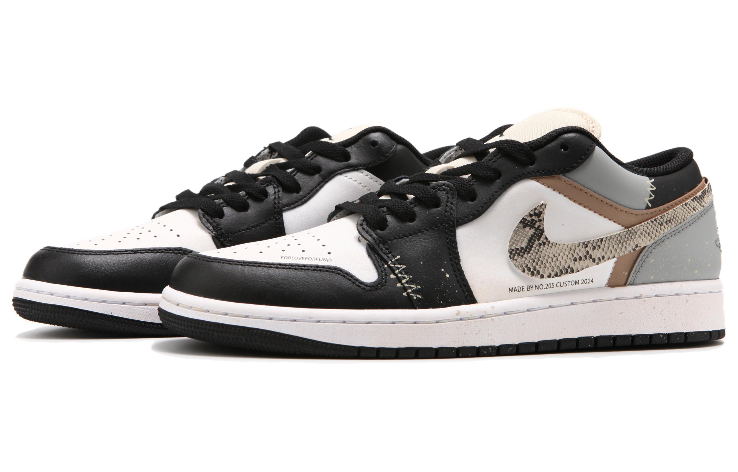 Jordan Air Jordan 1 Durable Breathable Low-Top Vintage Basketball Shoes Men's Black White Brown купить в интернет-магазине Yoocart с быстрой доставкой по России.