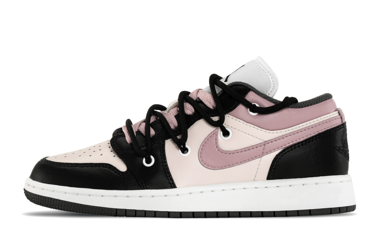 Jordan Air Jordan 1 Vintage Basketball Shoes Women's Low top Black Pink