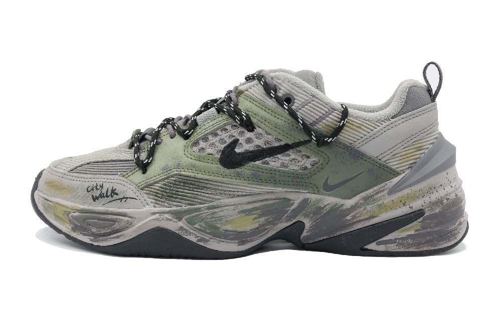 Nike M2K Cushioning Anti-Slip And Wear-Resistant Low-Top Chunky Sneakers Unisex Army Green
