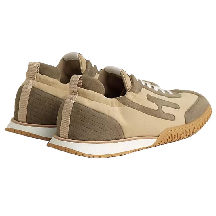 HERMES Jet Low Top Casual Shoes Men's Umber