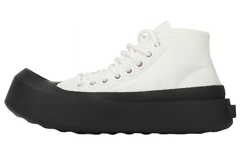 Bottega Veneta Jumbo High Top Stylish Skateboarding Shoes Men's White
