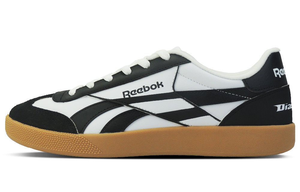 Reebok Slip-Resistant Lightweight Impact Resistance Low-Top Skateboard Shoes Unisex Black White