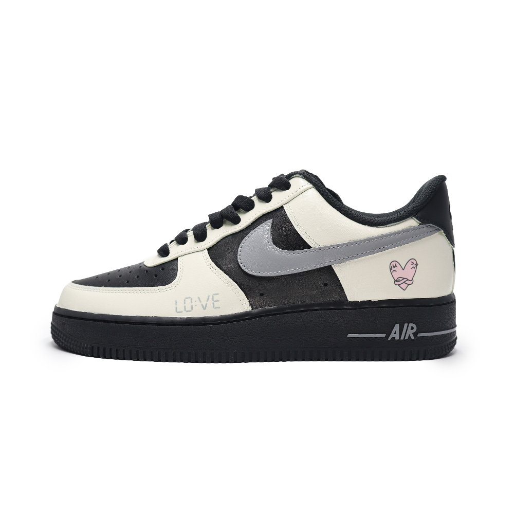 Nike Air Force 1 Anti-Slip Wear-Resistant Low-Top Skateboard Shoes Men's Black