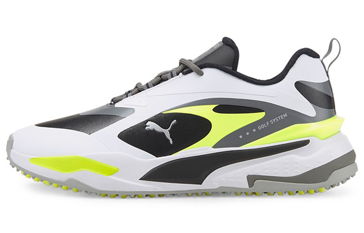 PUMA PUMA Golf Series Gs-Fast Abrasion-Resistant Low-Top Golf Shoes Men's White Gray Yellow