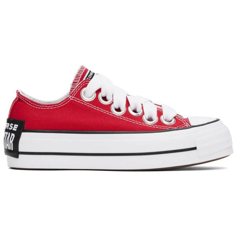Converse Chuck Taylor All Star Abrasion Resistant Height Increasing Low Top Canvas Shoes Unisex Red White