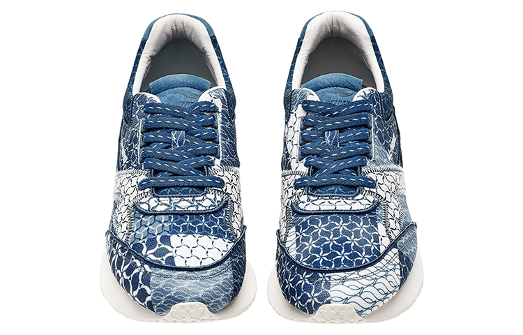 LI NING 1990 Shock Absorbers Slip Resistant Abrasion Resistant Low top Running Shoes Men's Strait Blue