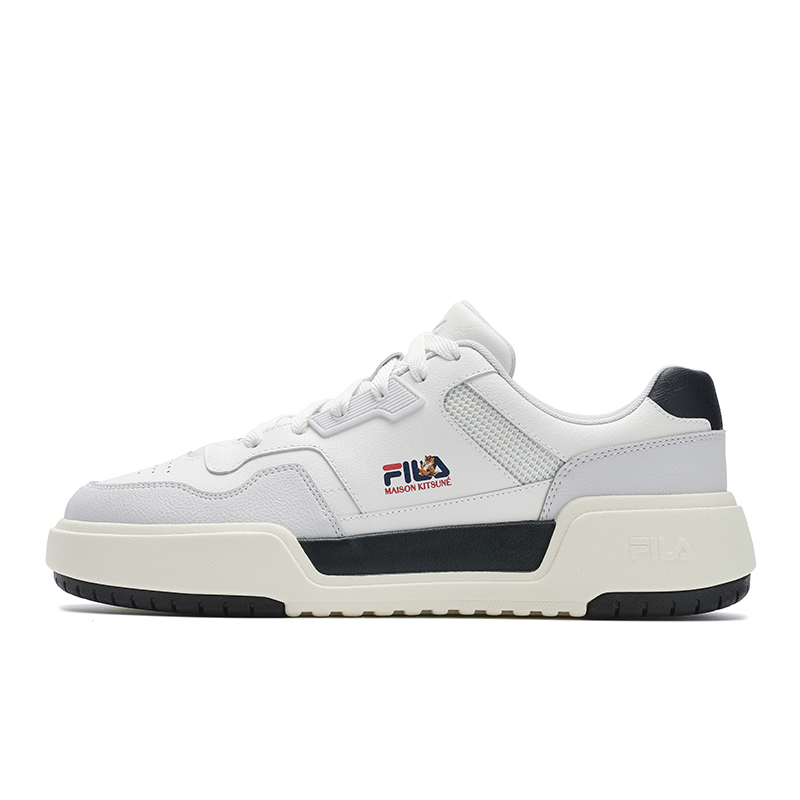 Maison Kitsune x FILA CAMPUS Low Top Skateboard Shoes Men's Snow White