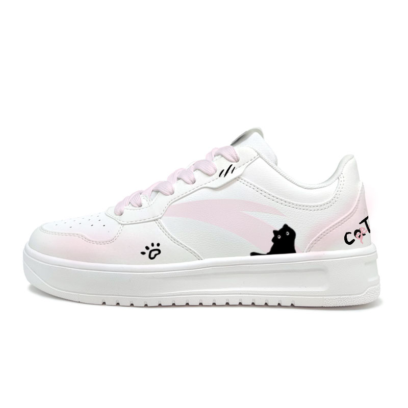 Anta Relaxed Cushioning, Wear Resistant Low Top Skateboard Shoes Women's White Pink