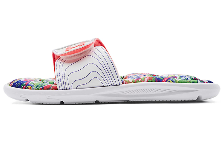 Under Armour Ignite 6 Graphic Footbed Slide 'White Blitz Red' Women's