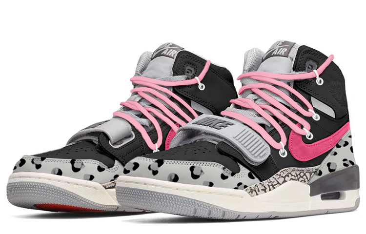 Jordan Legacy 312 High-Top Vintage Basketball Shoes Men's Pink Black