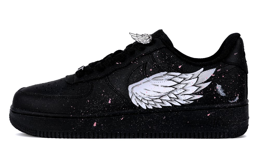 Nike Air Force 1 Wear resistant And Lightweight Low Top Skateboard Shoes Unisex Black