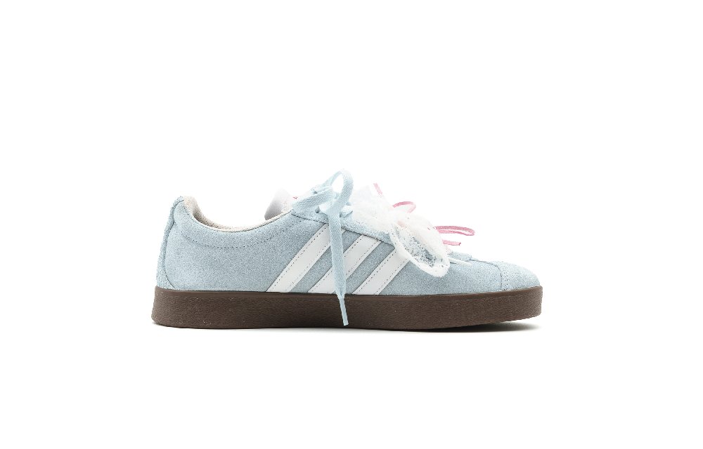 Adidas Neo VL Court 2.0 Slip Resistant Cushioning Low Top Skateboard Shoes Unisex White Blue