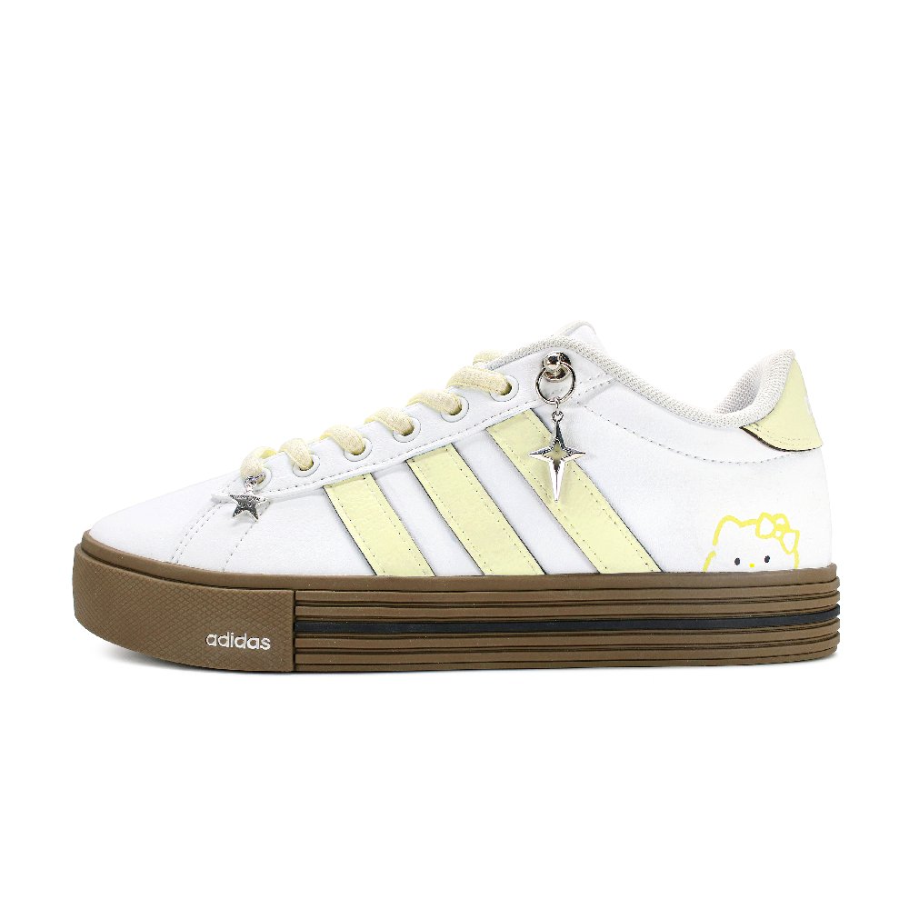 Adidas Daily 4.0 Anti Slip Wear Resistant Low Top Skateboard Shoes Unisex Yellow White