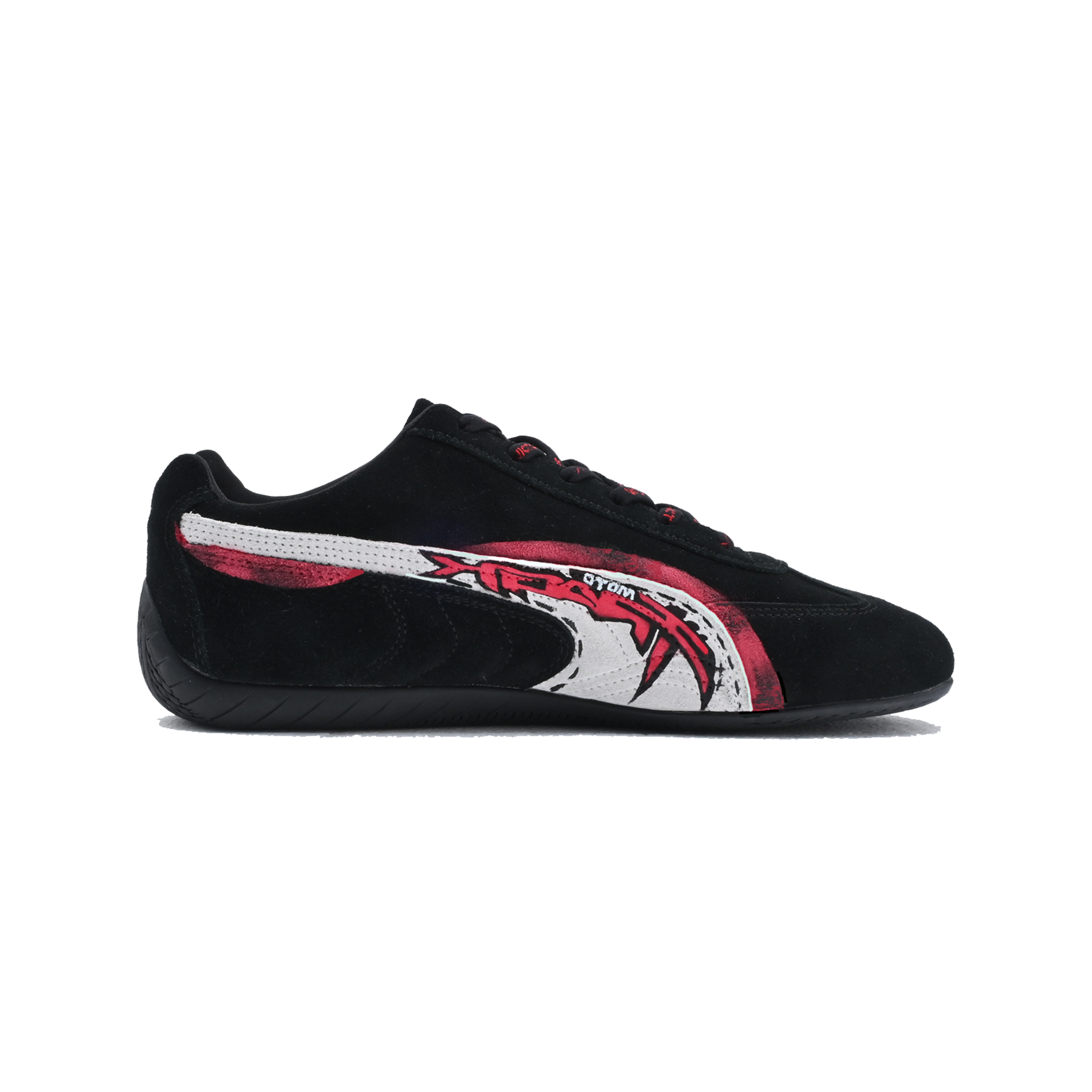 PUMA Speedcat Collection Ink Flame Abrasion Resistant Coverage Low top Casual Shoes Unisex Black