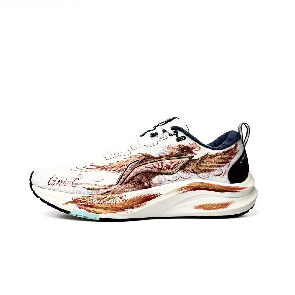 LINING Red Hare 8 Running Shoes Men's Low top White/Red/Gold