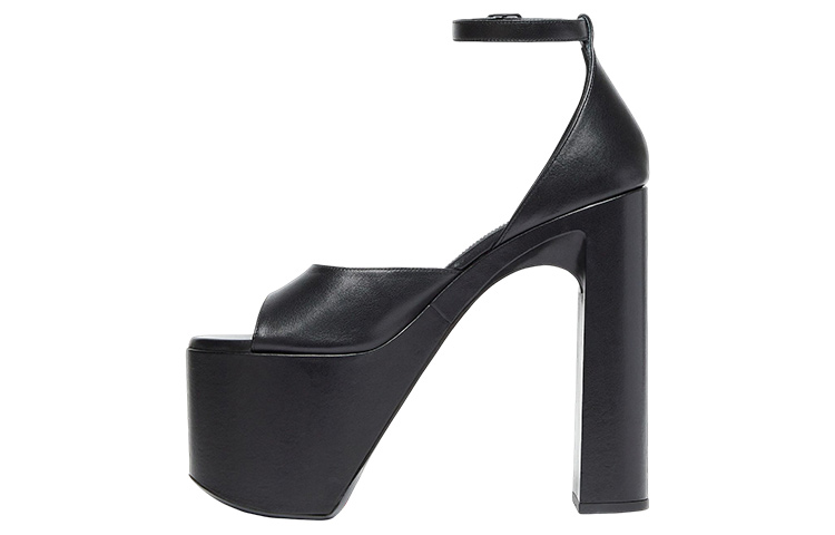 Balenciaga Camden 160mm Sandals Black Leather Women's