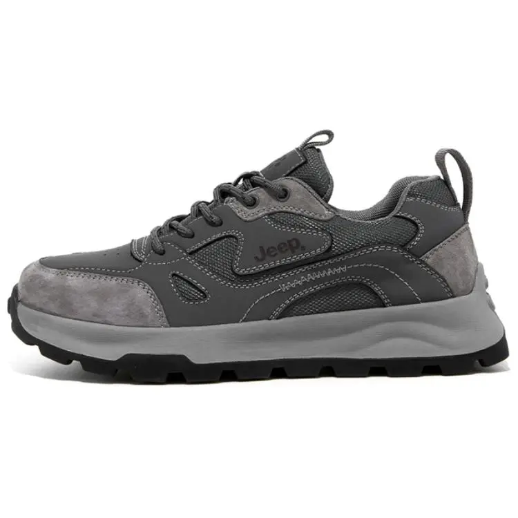 Jeep Wear-Resistant Low-Top Casual Shoes Gray