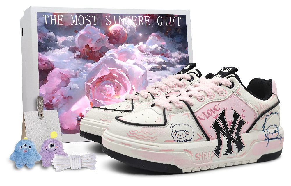 MLB Chunky Liner Low-Top Skateboard Shoes Unisex Pink
