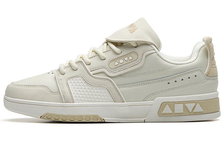 Anta Qiuyou Slip-Resistant Cushioning Abrasion-Resistant Low-Top Skateboard Shoes Men's White Yellow