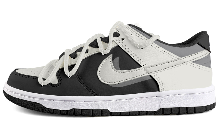 Nike Dunk Low Anti Slip Wear Resistant Low Top Skateboard Shoes GS Light Gray