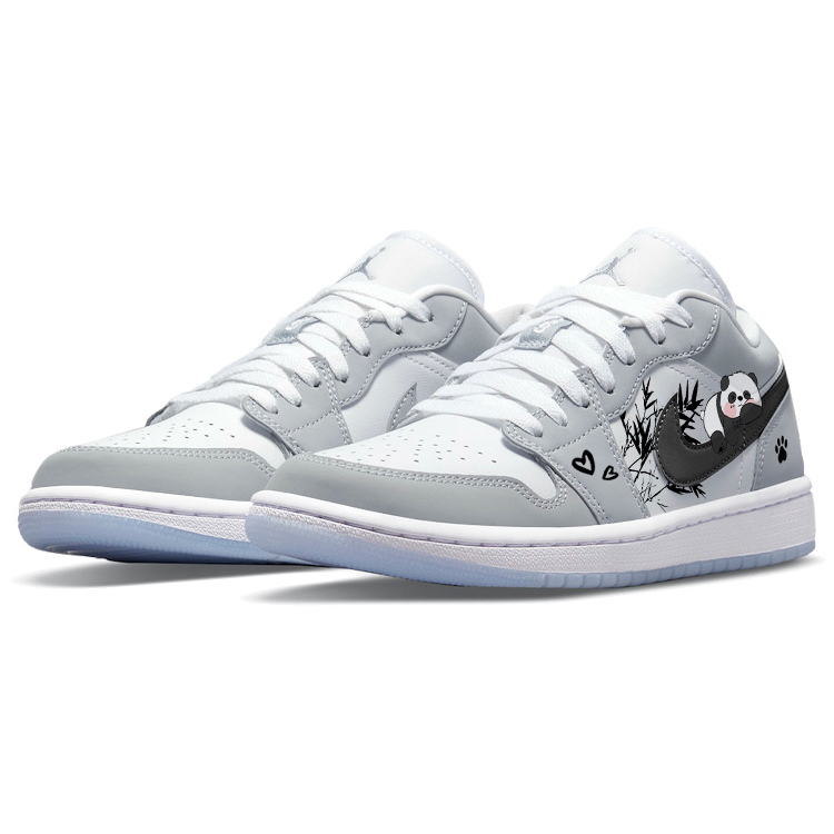 Jordan Air Jordan 1 Wear-Resistant Slip-Resistant Low-Top Vintage Basketball Shoes Women's Gray White купить в интернет-магазине Yoocart с быстрой доставкой по России.