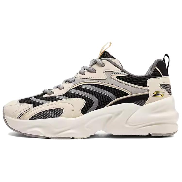 Skechers DLITES Low Top Chunky Sneakers Men's White Black