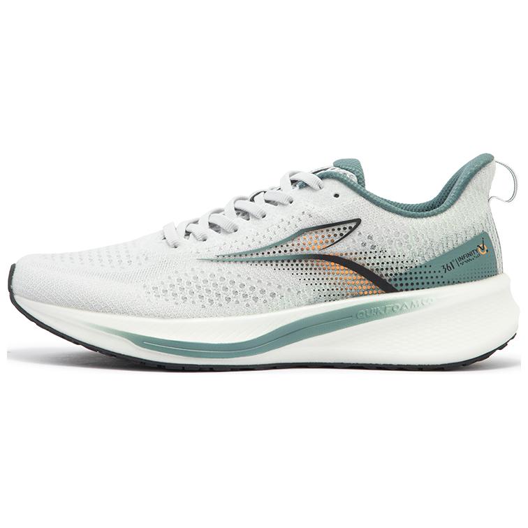 361° Abrasion Resistant Low Top Running Shoes Men's Gray Green