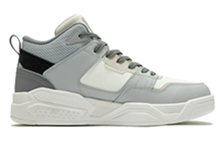 361° Anti Slip Wear Resistant High Top Skateboard Shoes Men's Gray White
