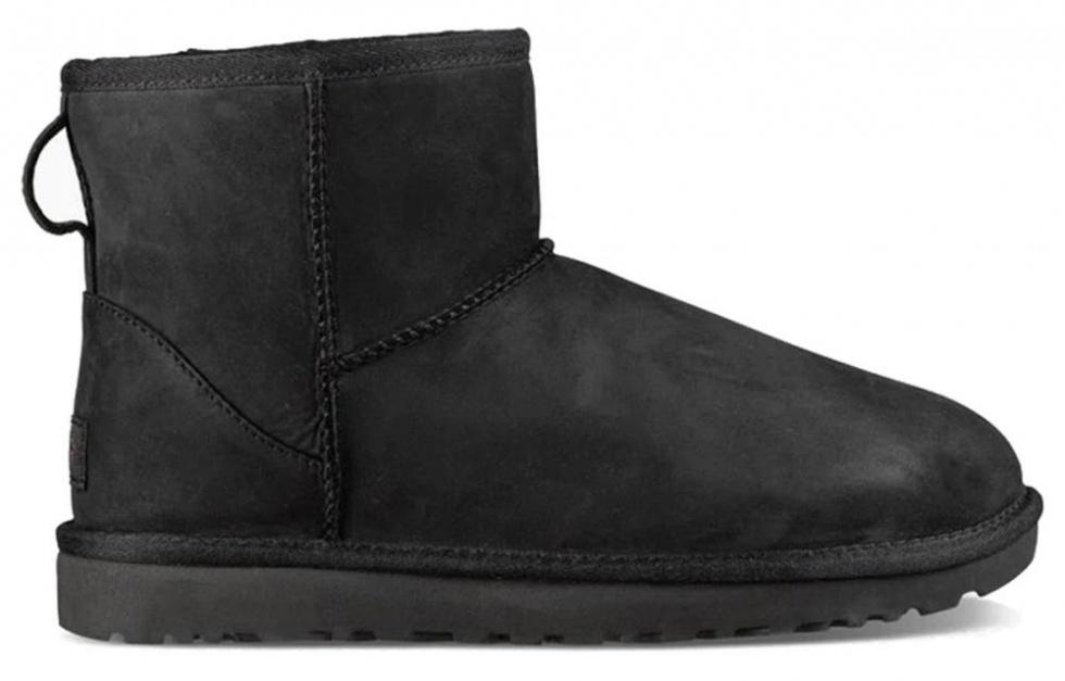 UGG Classic Mini Leather Snow Boots Black Women's купить в интернет-магазине Yoocart с быстрой доставкой по России.