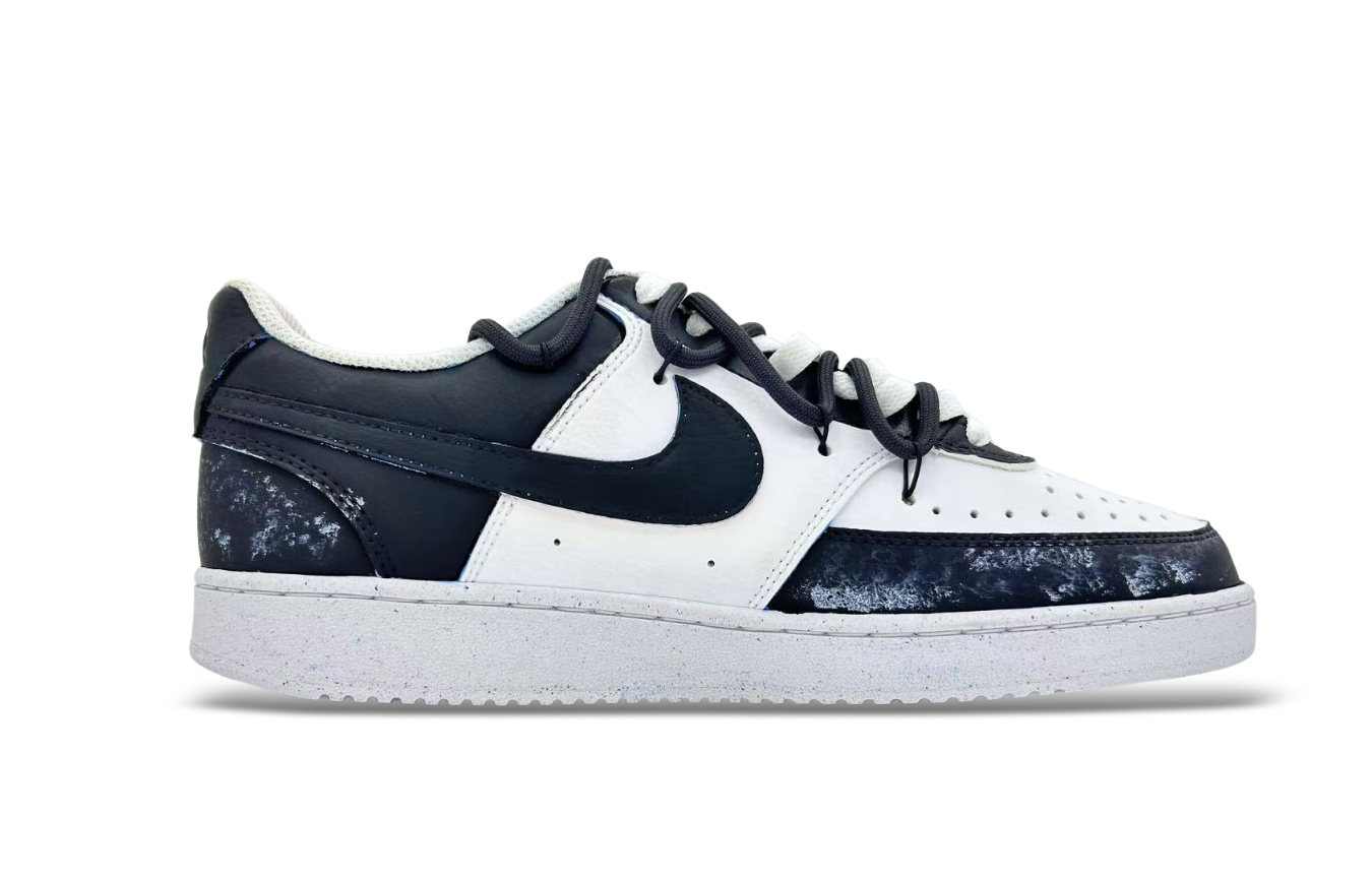 Nike Court Vision 1 Anti-Slip And Wear-Resistant Lightweight Low-Top Skateboard Shoes Unisex Black White купить в интернет-магазине Yoocart с быстрой доставкой по России.