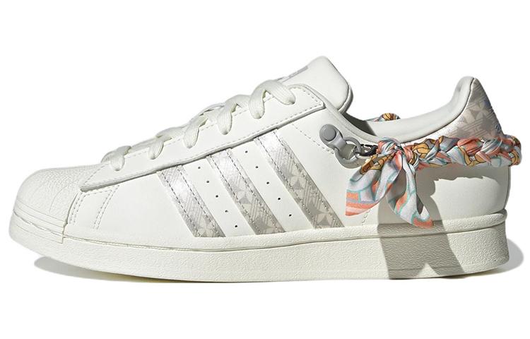 Adidas Originals Superstar Skateboard Shoes Women's Low Top Tea White